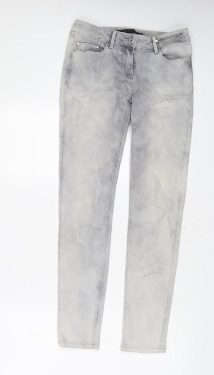 Womens UK Size 8 Marks and Spencer Regular Fit Skinny Grey Jeans