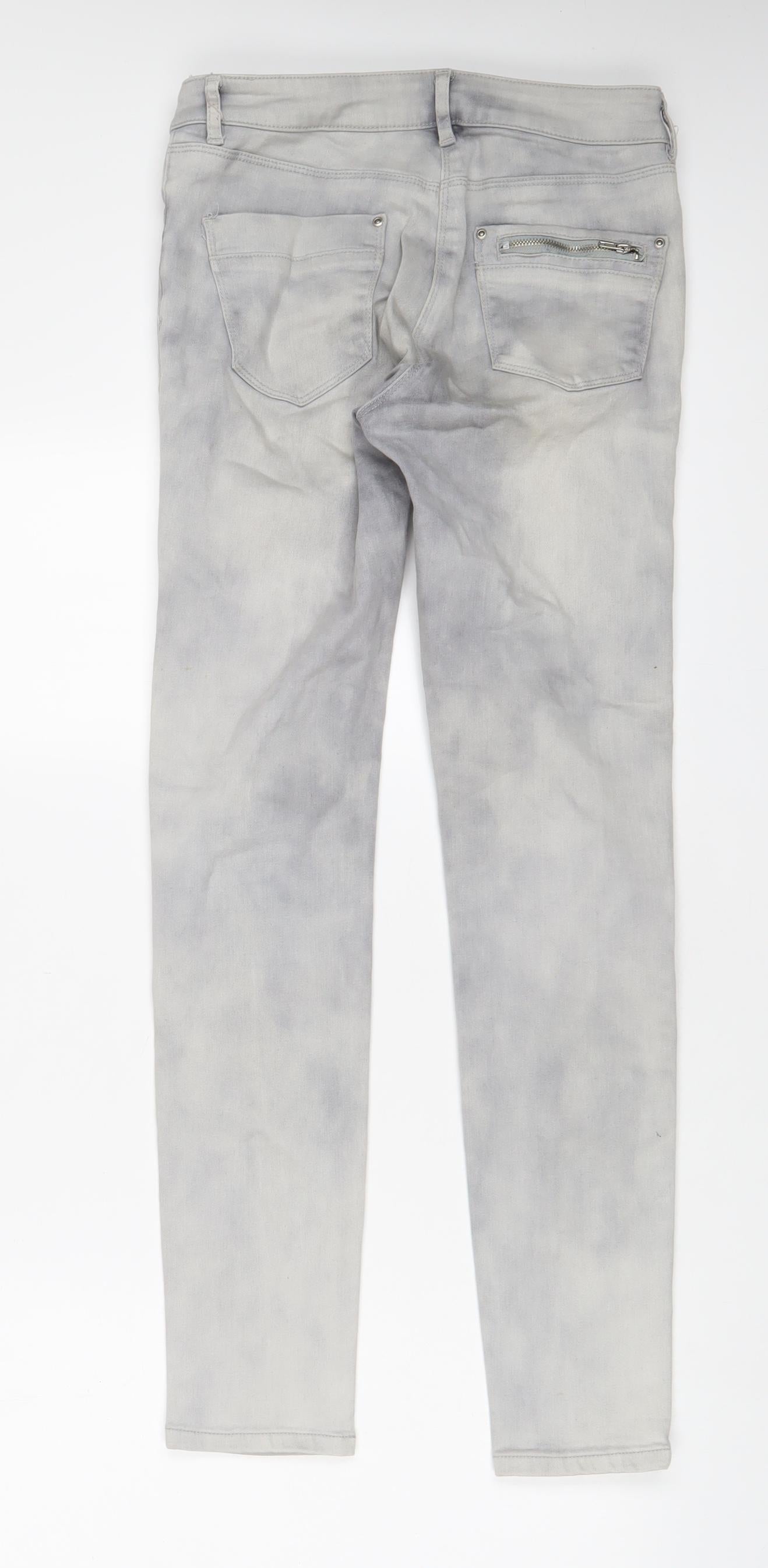 Womens UK Size 8 Marks and Spencer Regular Fit Skinny Grey Jeans