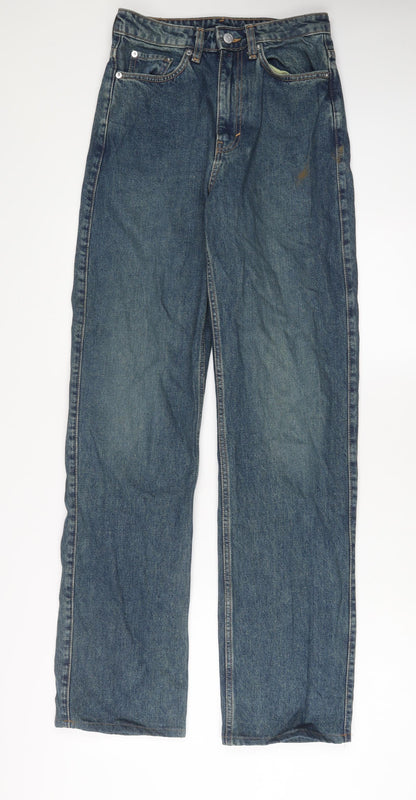 Womens UK Size 26 in Weekday Regular Fit Straight Blue Jeans