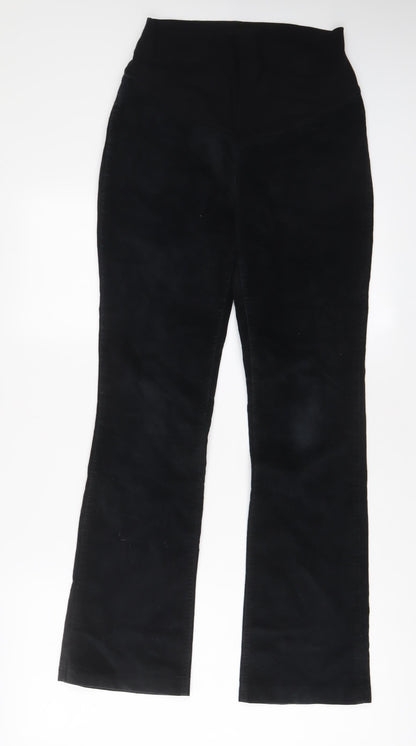 zerotonine Womens Black Cotton Trousers Size 28 in L29 in Regular