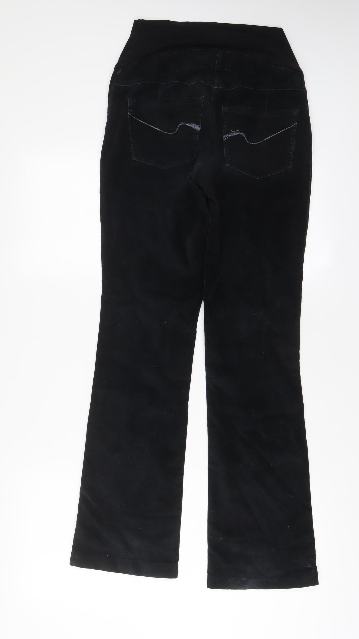 zerotonine Womens Black Cotton Trousers Size 28 in L29 in Regular