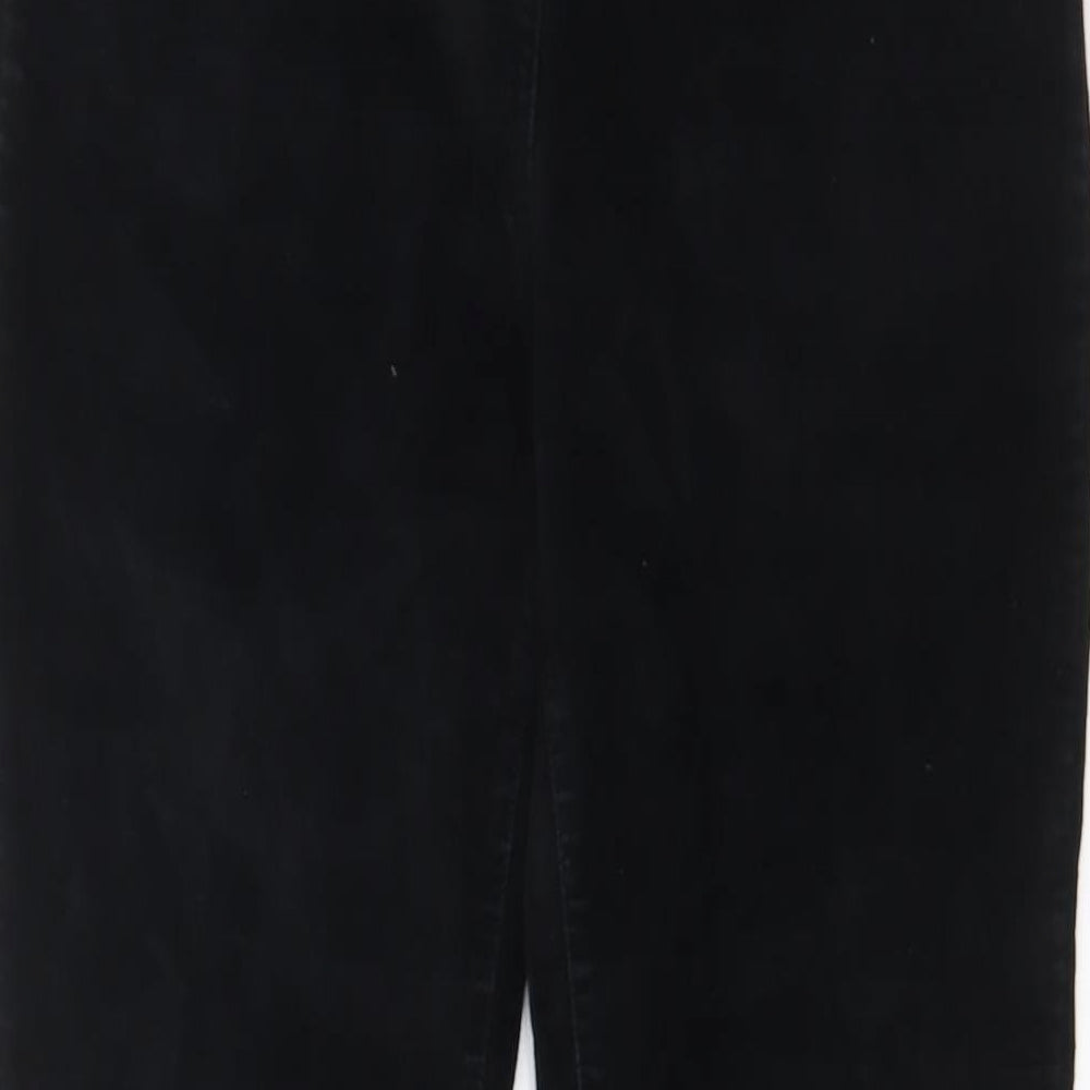 zerotonine Womens Black Cotton Trousers Size 28 in L29 in Regular