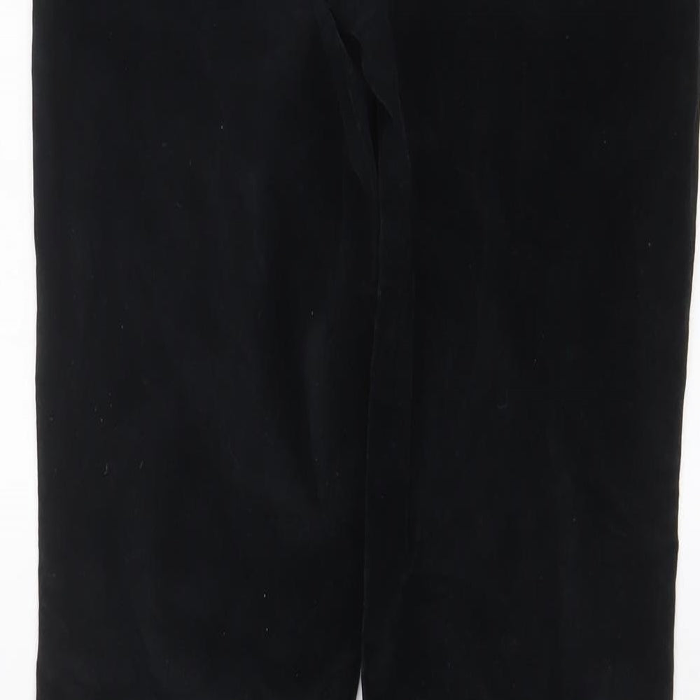 zerotonine Womens Black Cotton Trousers Size 28 in L29 in Regular