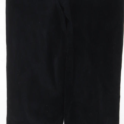 zerotonine Womens Black Cotton Trousers Size 28 in L29 in Regular