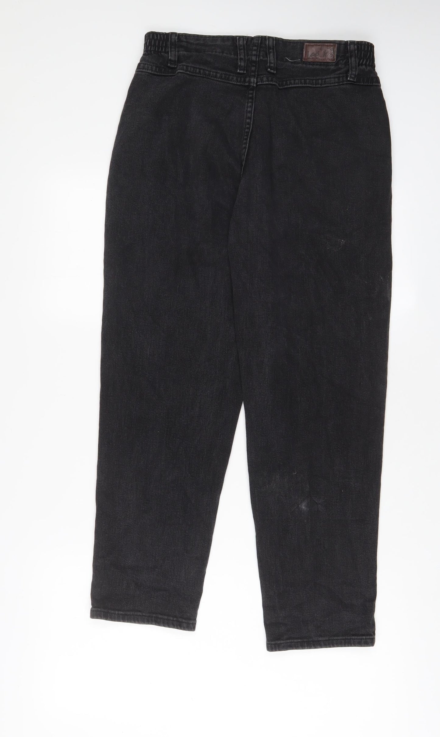 Lee Womens Grey Cotton Straight Jeans Size 6 L26 in Regular Zip