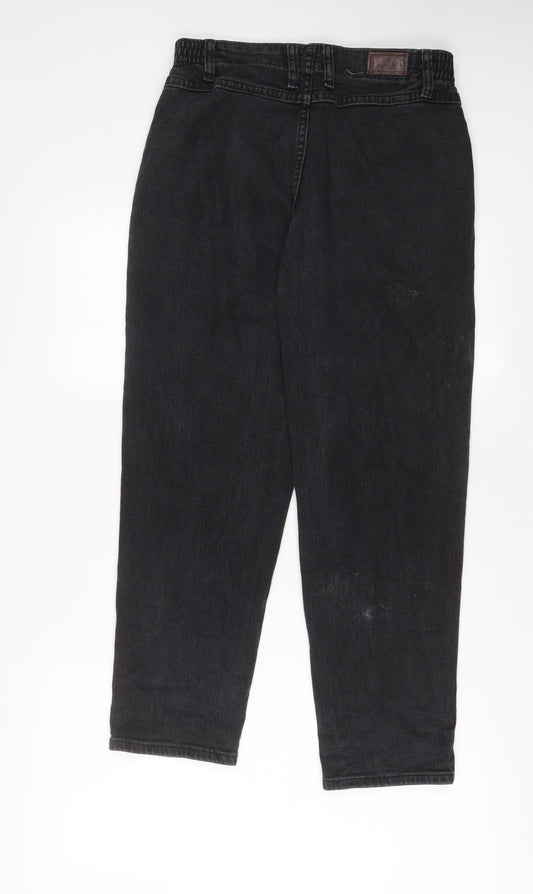 Lee Womens Grey Cotton Straight Jeans Size 6 L26 in Regular Zip
