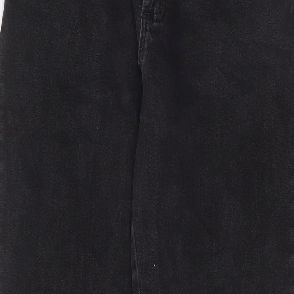 Lee Womens Grey Cotton Straight Jeans Size 6 L26 in Regular Zip