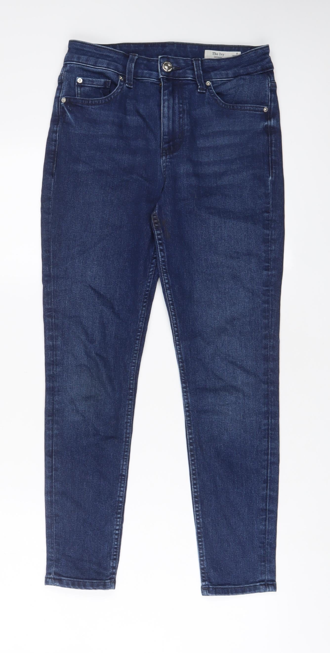 Womens UK Size 8 Marks and Spencer Regular Fit Skinny Blue Jeans