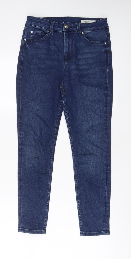 Womens UK Size 8 Marks and Spencer Regular Fit Skinny Blue Jeans