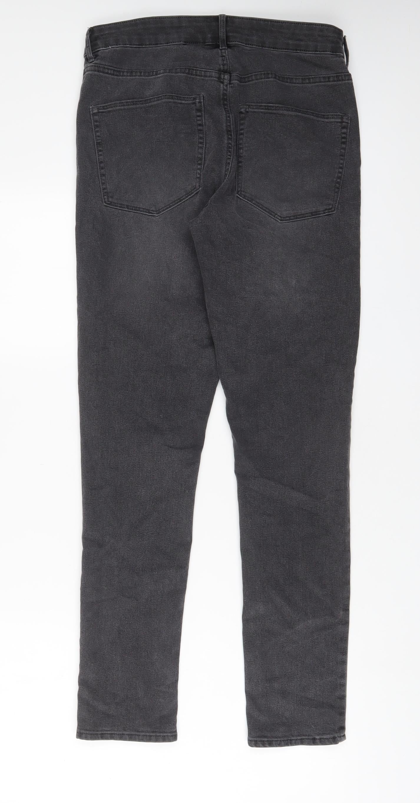 Womens UK Size 30 in H&M Regular Fit Skinny Grey Jeans