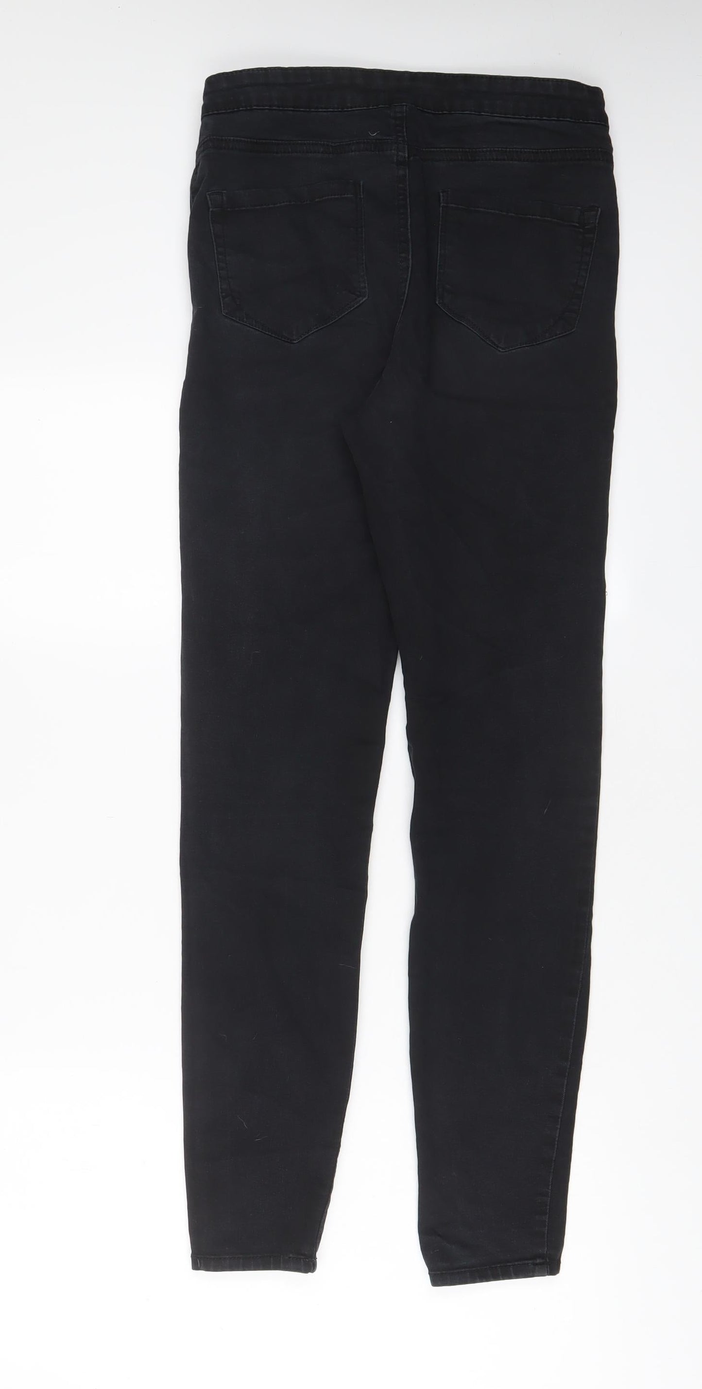 Denim & Co. Womens Black Cotton Skinny Jeans Size 12 L29 in Regular Zip