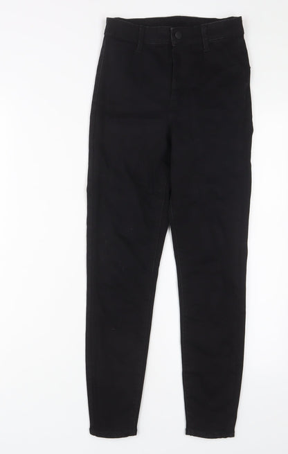 Denim & Co. Womens Black Cotton Skinny Jeans Size 6 L24 in Regular Zip