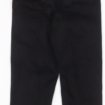 Denim & Co. Womens Black Cotton Skinny Jeans Size 6 L24 in Regular Zip