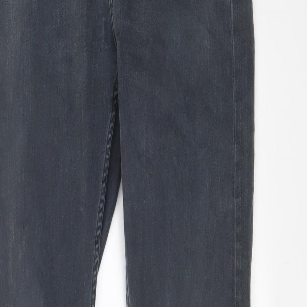 Topshop Womens Grey Cotton Skinny Jeans Size 26 in L32 in Regular Zip