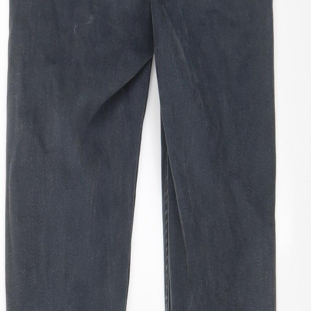 Topshop Womens Grey Cotton Skinny Jeans Size 26 in L32 in Regular Zip