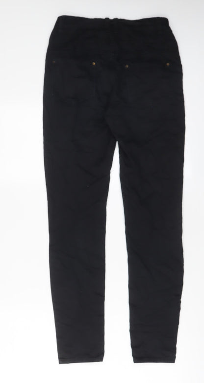 YESYES Womens Black Cotton Skinny Jeans Size 10 L29 in Regular Zip
