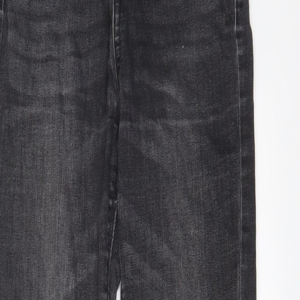 Denim & Co. Womens Grey Cotton Skinny Jeans Size 8 L28 in Regular Zip