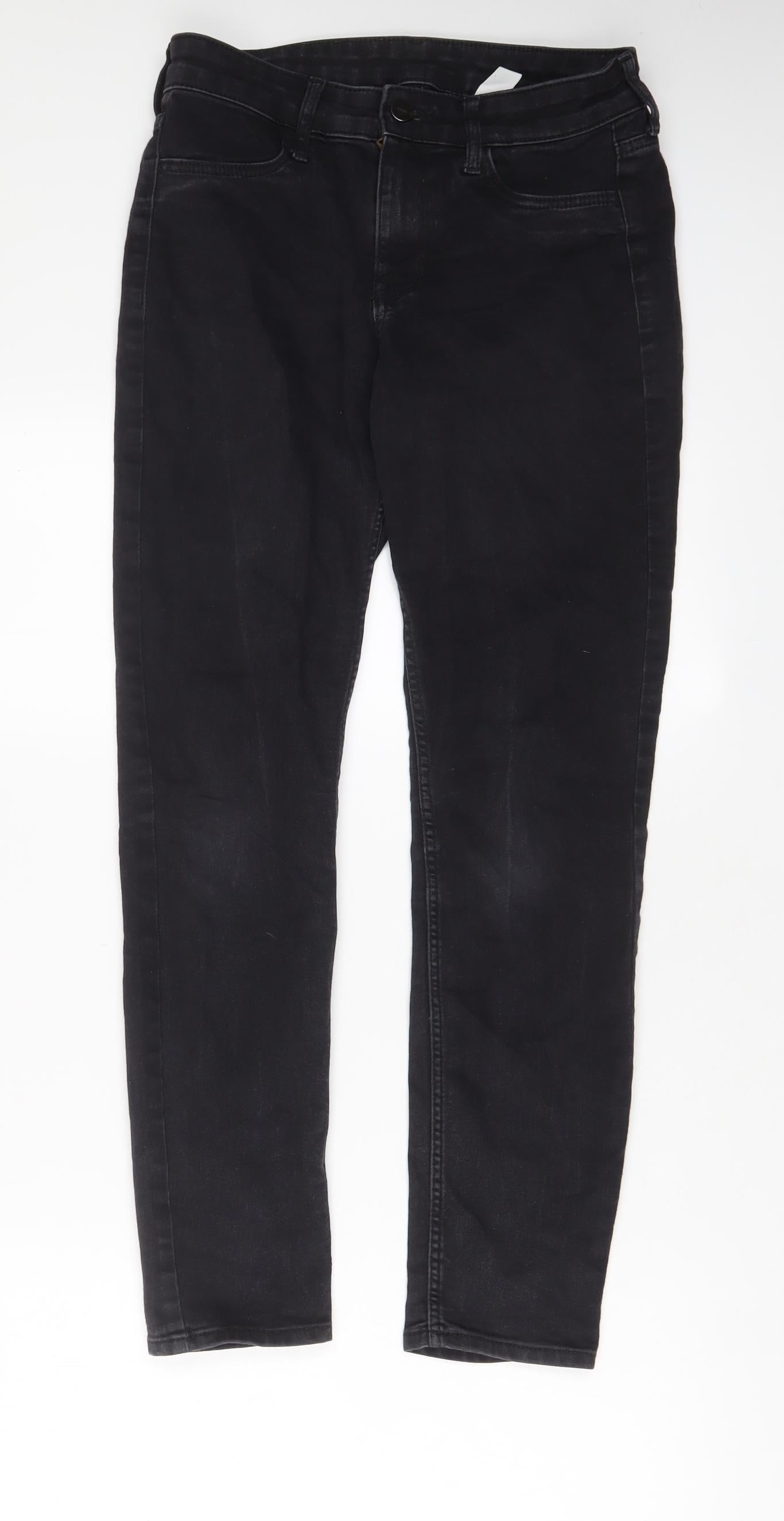 Womens UK Size 26 in H&M Regular Fit Skinny Black Jeans