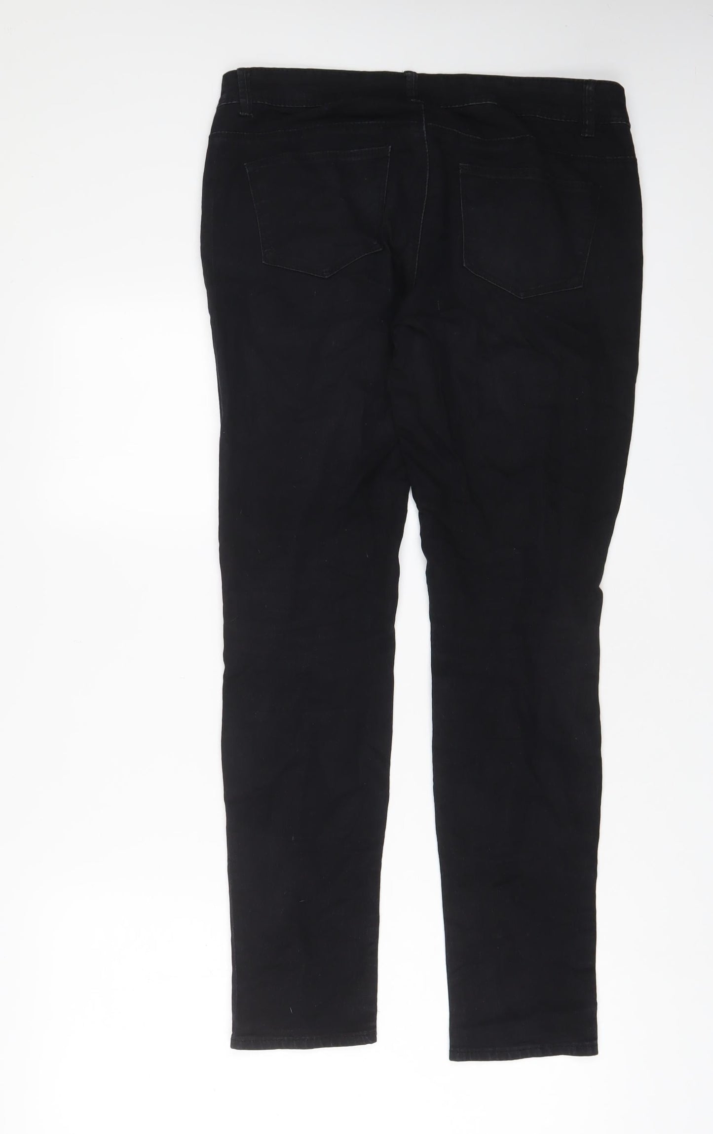 New Look Womens Black Cotton Skinny Jeans Size 12 L30 in Regular Zip