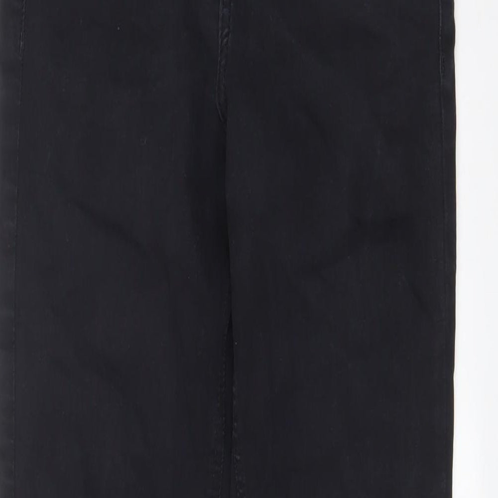 Topshop Womens Black Cotton Skinny Jeans Size 28 in L32 in Regular Zip