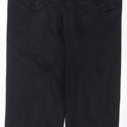 Topshop Womens Black Cotton Skinny Jeans Size 28 in L32 in Regular Zip