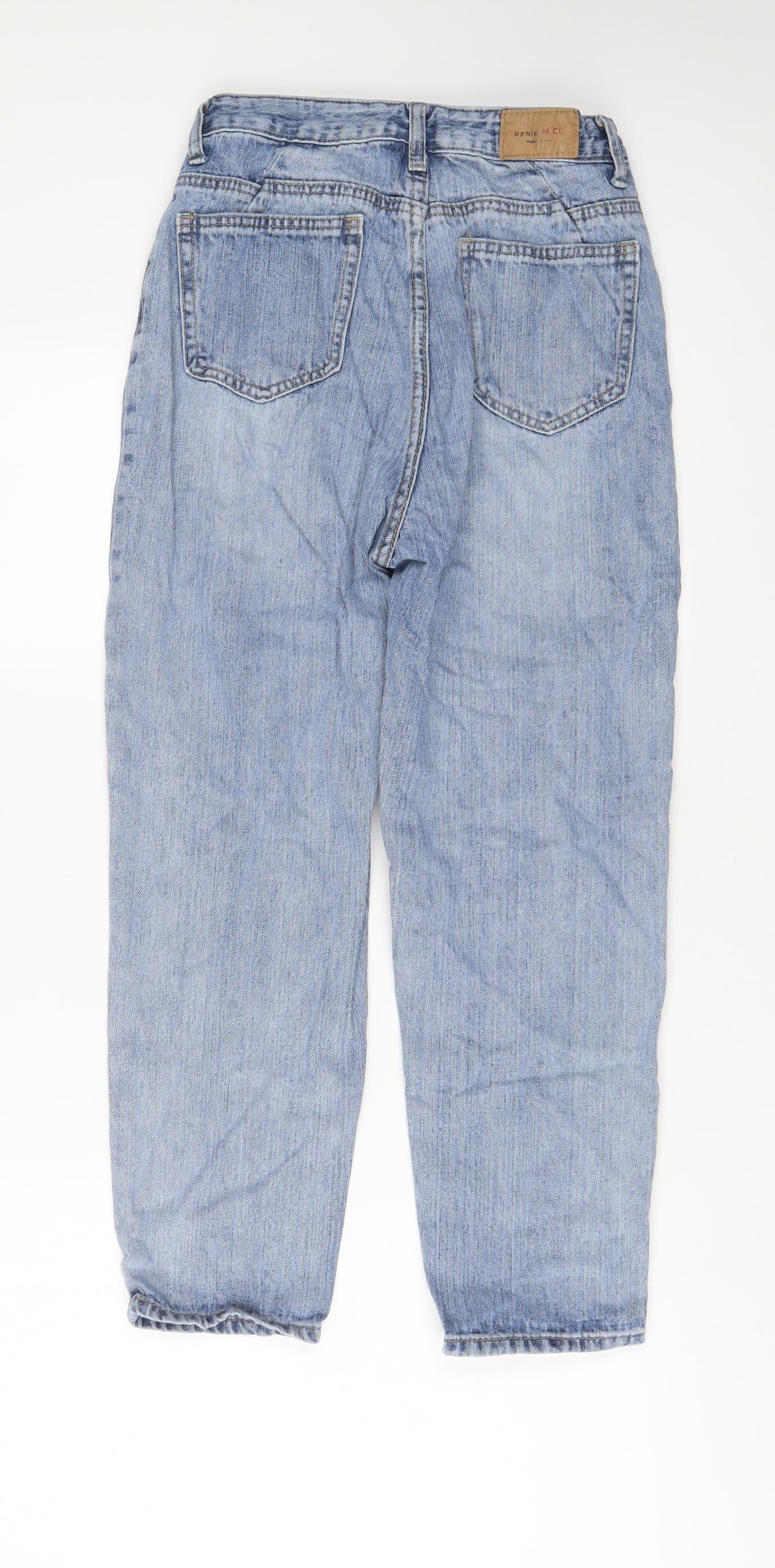 M.CC Womens Blue Cotton Straight Jeans Size 24 in L23 in Regular Button
