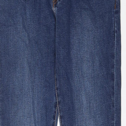 H&M Mens Blue Cotton Skinny Jeans Size 32 in L32 in Regular Zip