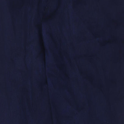 Per Una Womens Blue Cotton Straight Jeans Size 38 in L29 in Regular Zip - Studded