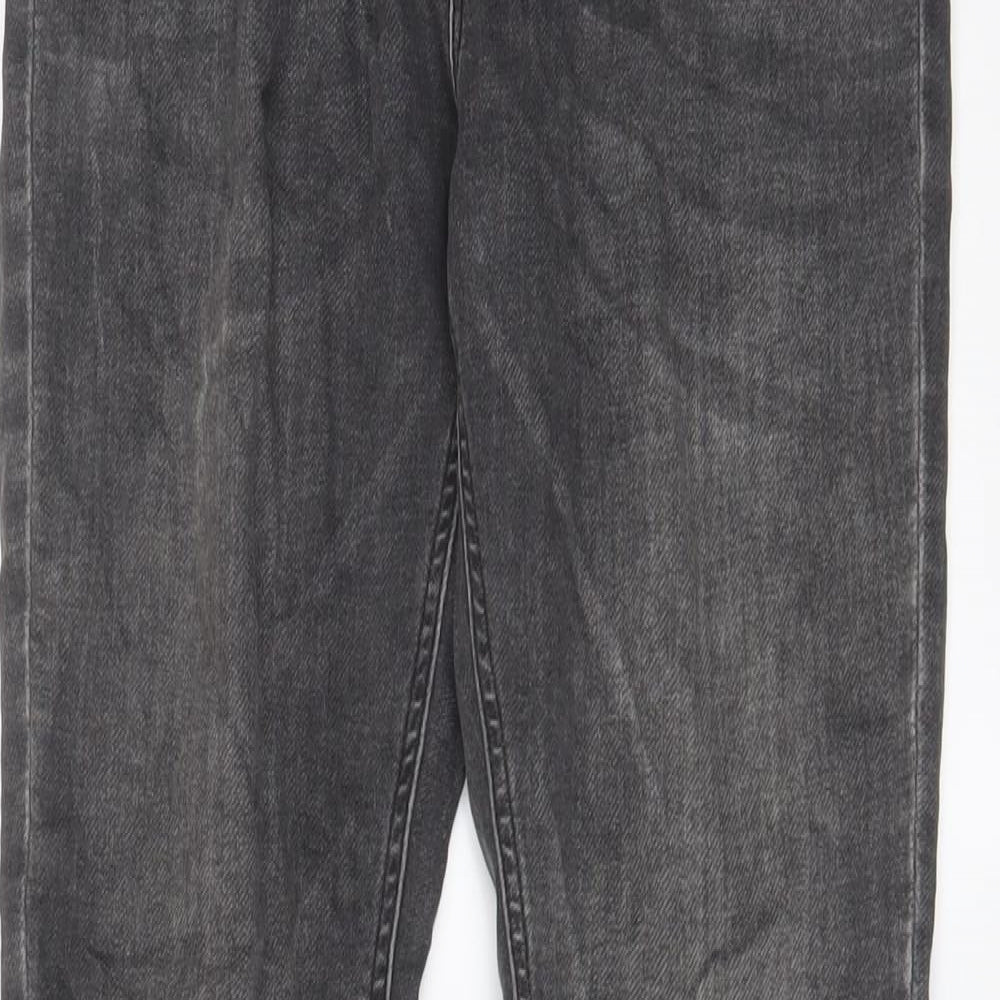 Marks and Spencer Girls Grey Cotton Skinny Jeans Size 12-13 Years L27 in Regular Zip