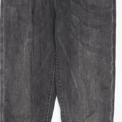 Marks and Spencer Girls Grey Cotton Skinny Jeans Size 12-13 Years L27 in Regular Zip