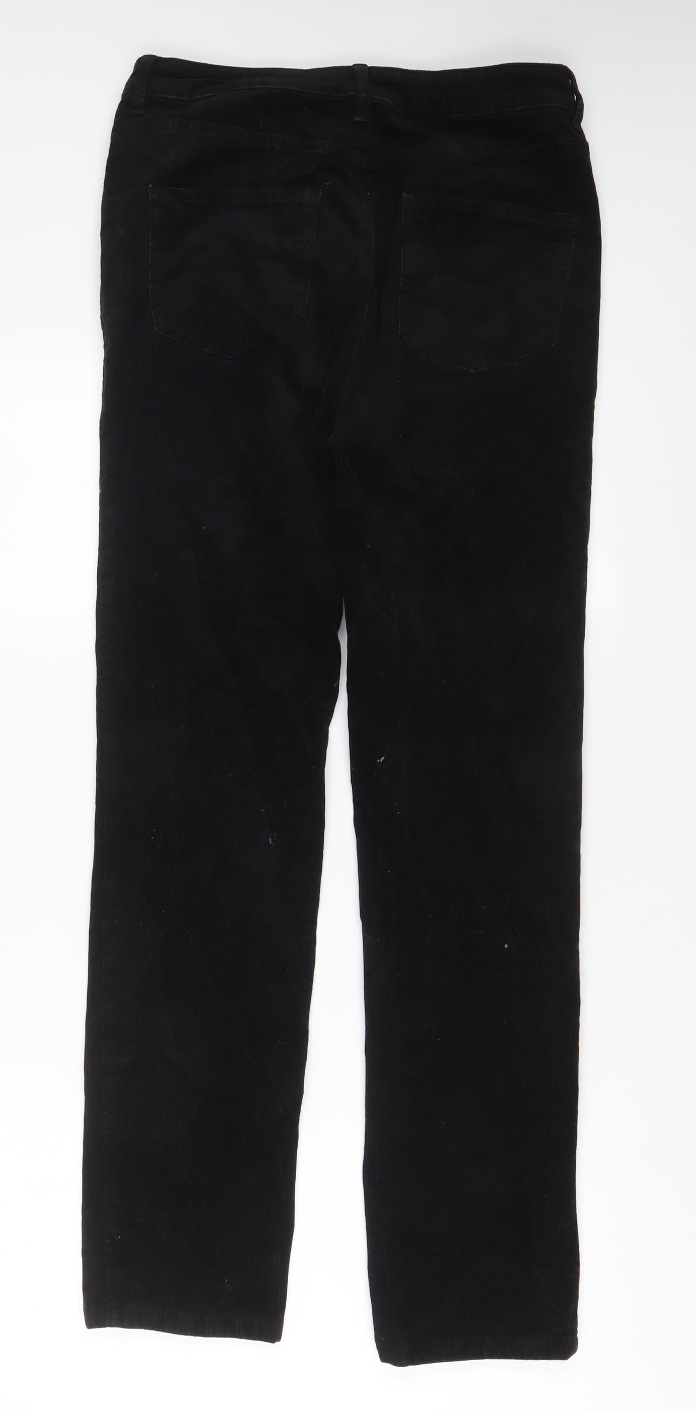 Womens UK Size 12 Marks and Spencer Regular Fit  Black Trousers