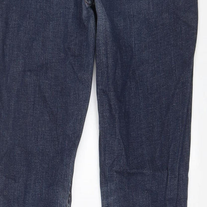 Topshop Womens Blue Cotton Skinny Jeans Size 32 in L30 in Regular Zip