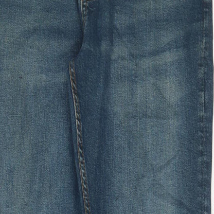 Denim & Co. Mens Blue Cotton Straight Jeans Size 36 in L30 in Regular Button