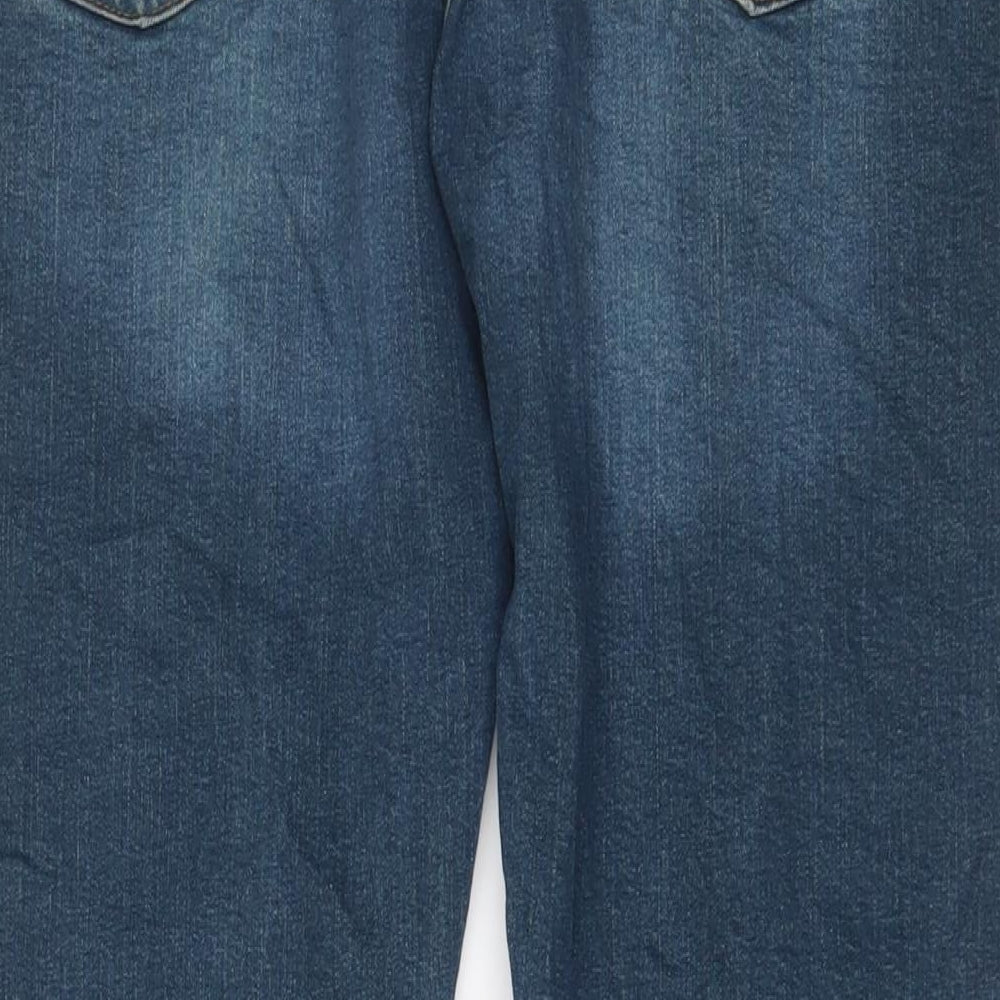 Denim & Co. Mens Blue Cotton Straight Jeans Size 36 in L30 in Regular Button