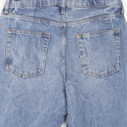 Topman Mens Blue Cotton Bermuda Shorts Size 30 in L9 in Slim Zip