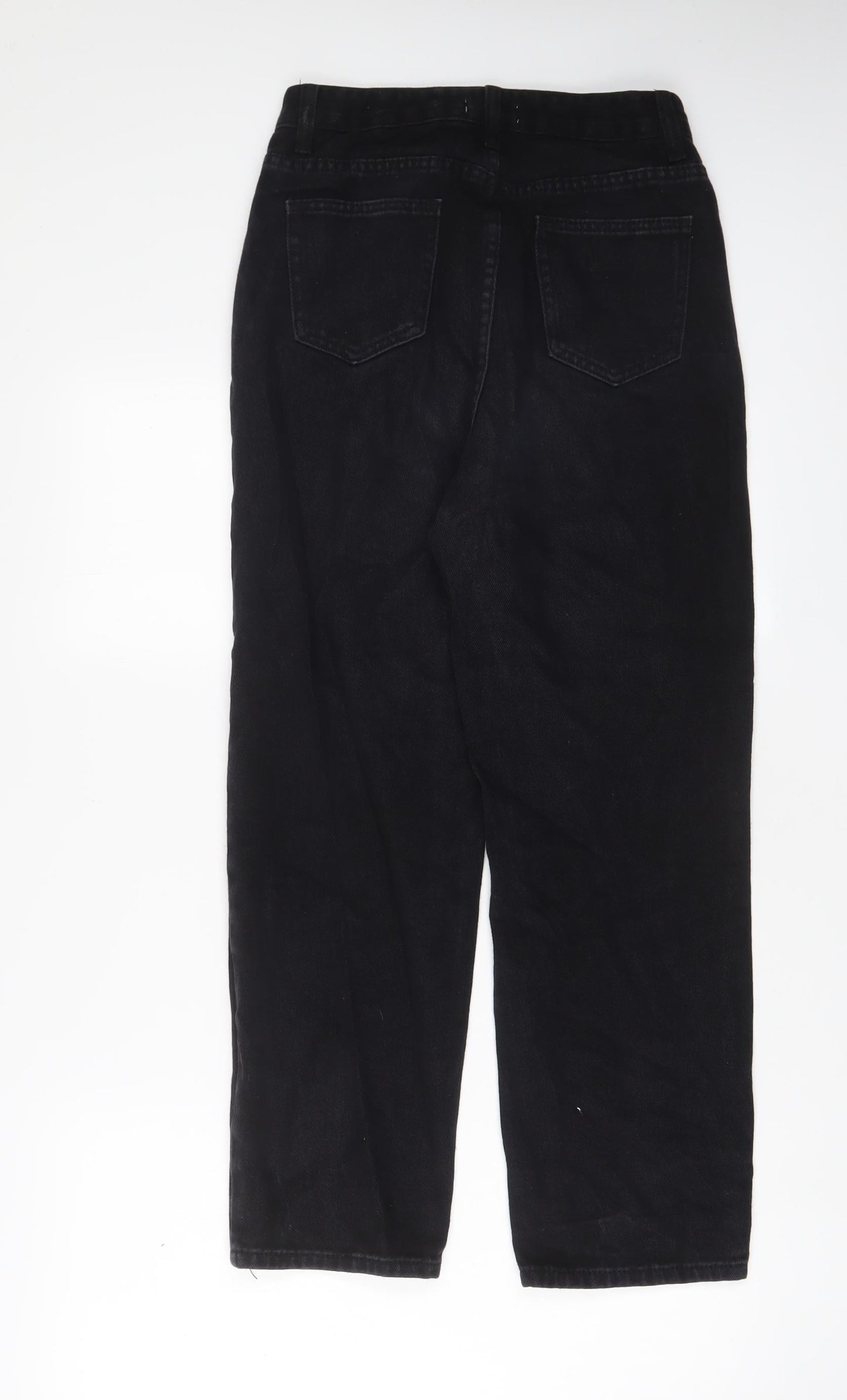 DressYou Womens Black Cotton Straight Jeans Size S L26 in Regular Zip