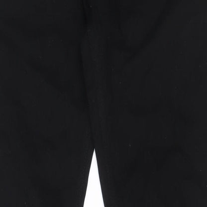 Easy Mens Black Cotton Skinny Jeans Size 32 in L32 in Regular Zip
