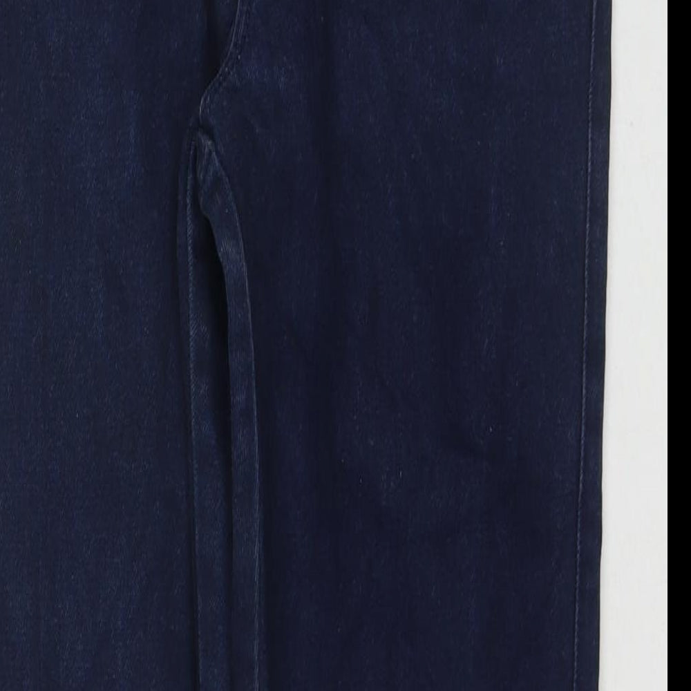 Half Womens Blue Cotton Straight Jeans Size 29 in L30 in Regular Zip