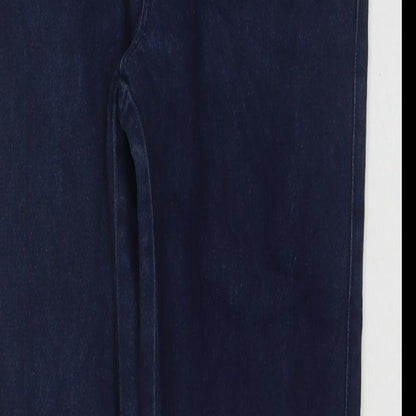 Half Womens Blue Cotton Straight Jeans Size 29 in L30 in Regular Zip