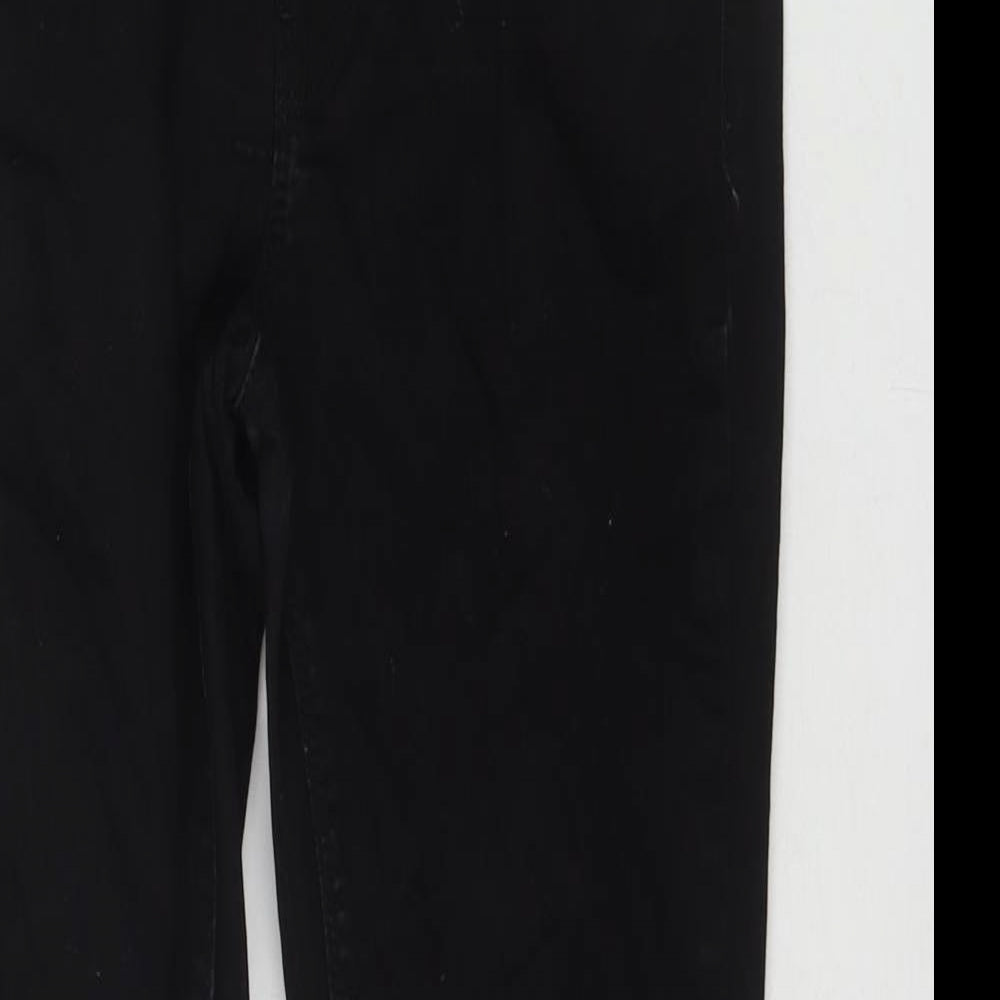 Denim & Co. Womens Black Cotton Skinny Jeans Size 14 L26 in Regular Zip