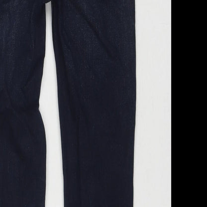 TU Boys Blue Cotton Skinny Jeans Size 9 Months L21 in Regular Zip