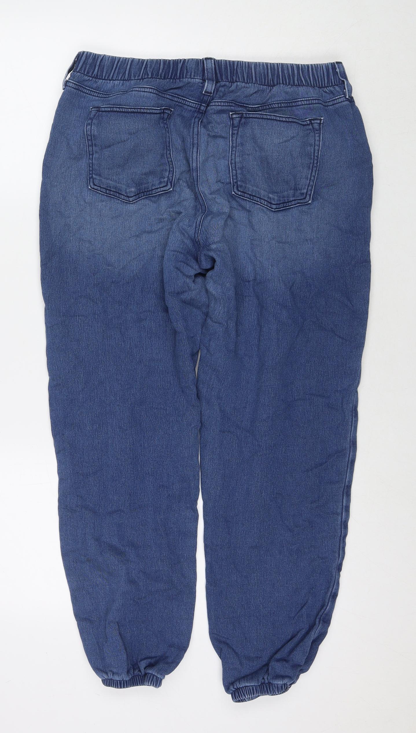 Rich & Skinny Womens Blue Cotton Tapered Jeans Size L L27 in Regular Zip