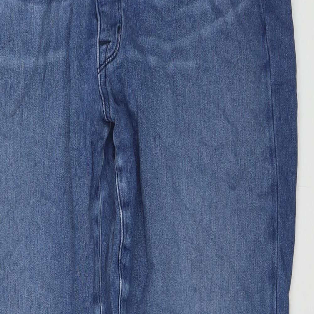 Rich & Skinny Womens Blue Cotton Tapered Jeans Size L L27 in Regular Zip