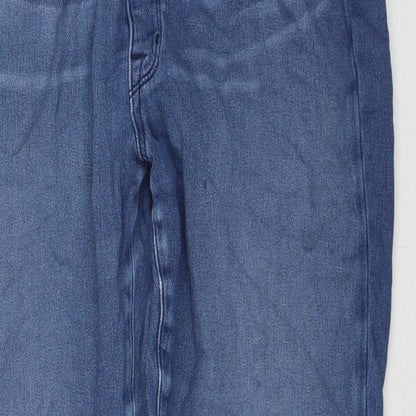 Rich & Skinny Womens Blue Cotton Tapered Jeans Size L L27 in Regular Zip