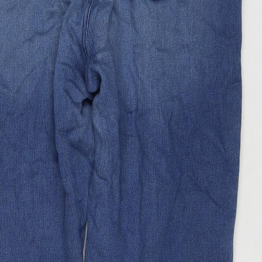 Rich & Skinny Womens Blue Cotton Tapered Jeans Size L L27 in Regular Zip