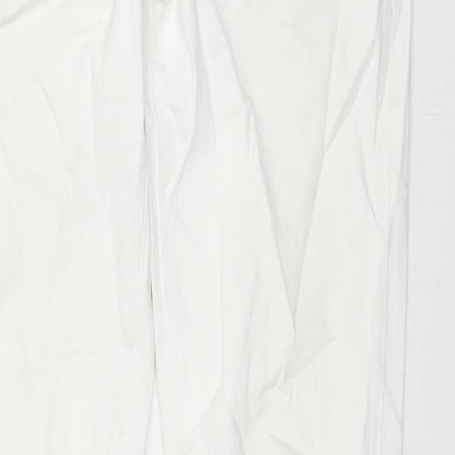 Uniqlo Womens White Cotton Straight Jeans Size 31 in L32 in Regular Zip