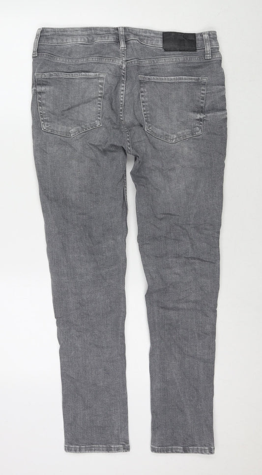 Denim & Co. Mens Grey Cotton Skinny Jeans Size 34 in L30 in Regular Zip