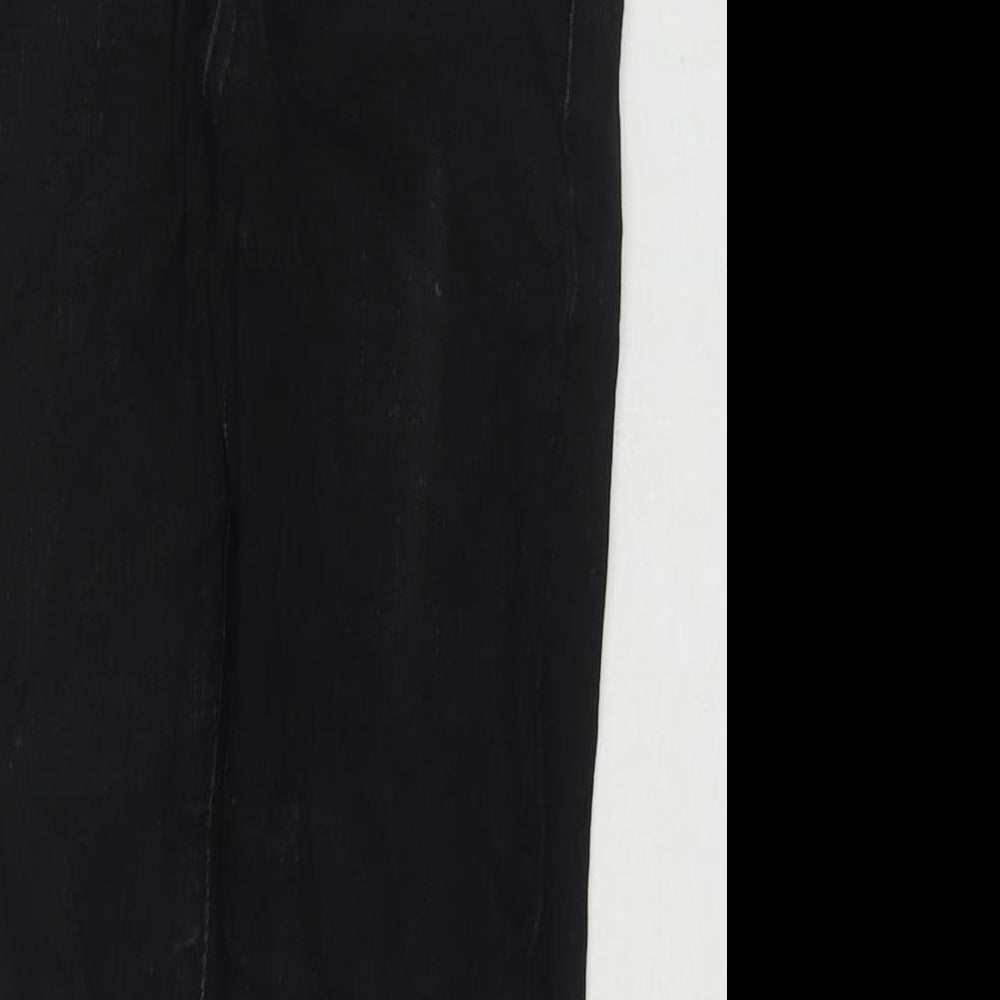 George Girls Black Cotton Skinny Jeans Size 7-8 Years L21 in Regular Zip