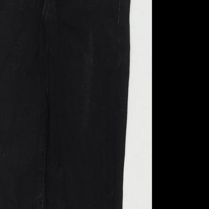 George Girls Black Cotton Skinny Jeans Size 7-8 Years L21 in Regular Zip