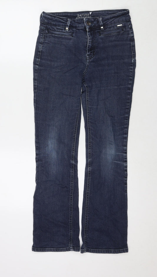 Per Una Womens Blue Cotton Skinny Jeans Size 28 in L27 in Regular Zip